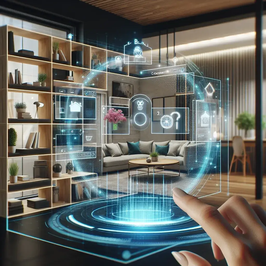 "AI staging technology for real estate tours showcased in Matterport's latest feature, enhancing virtual property walkthroughs with realistic furniture and decor."
