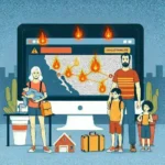 "Google Flights interface displaying wildfire evacuation advisory alerts, highlighting travel safety features for users in affected areas."